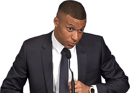 Mbappé qui dit que le logo CSS il a changé